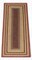 Earth Rugs RC-357 Burgundy / Gray / Cream Rectangle Braided Rug 2 Feet X 6 Feet